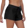 ChinFun Women's Board Shorts Swimswear Bottoms Tankini Swim Bathing Briefs Swimsuit Boardshorts Beach Trunks with Liner, 02-size Improved-black, Small view 4