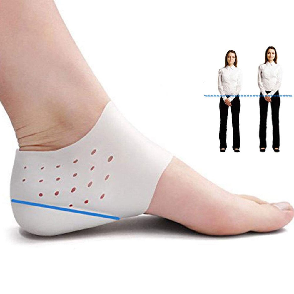 PEDIMEND Invisible Height Increase Insoles (1PAIR) - Heel Lift Gel Insoles - Plantar Fasciitis Heel Protector - Relieve Heel Pain, Heel Pressure with Extra Cushioning - Unisex - Foot Care