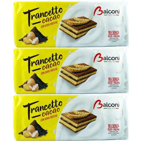 3X Balconi Trancetto Cacao Bisque Cake with Cocoa Cream Filling 280 g