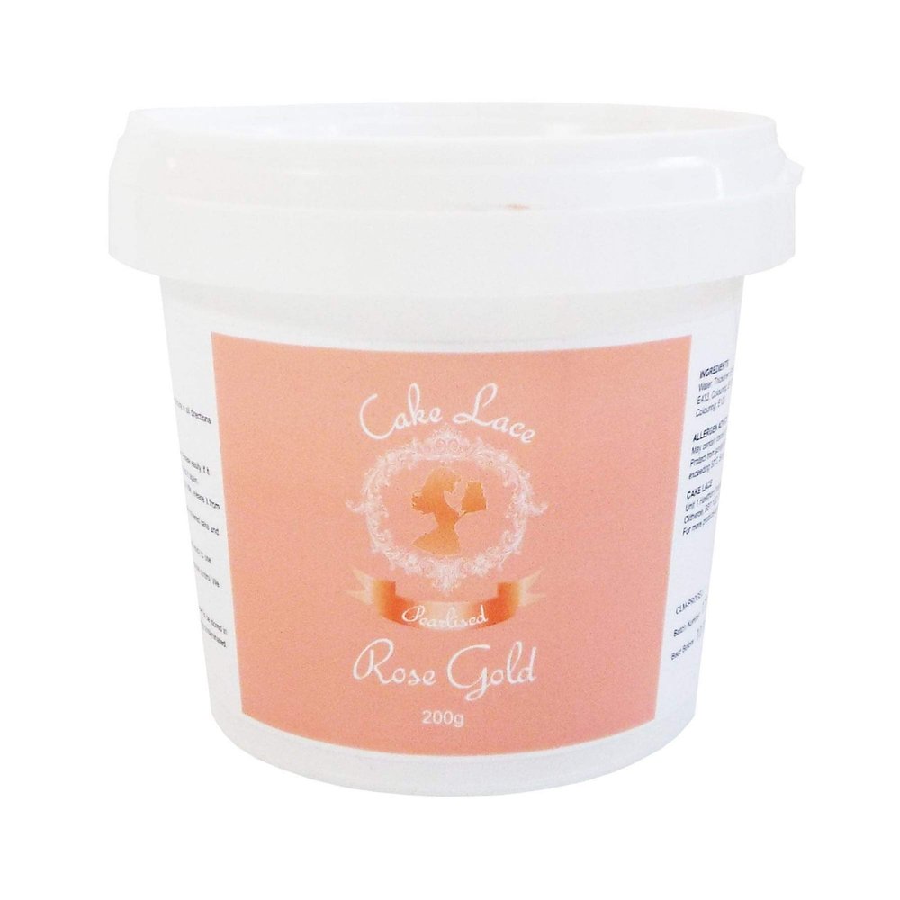 Cake Lace Rose Gold Pearlised Pre-Mixed 200g