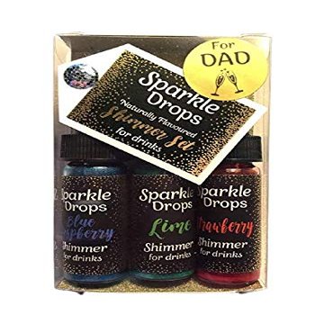 Sparkle Drops Dad's Special Collection Shimmer Set for Drinks, Prosecco, Gin, Vodka, Cocktails (30ml)