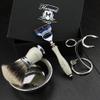Haryali London Men's Shaving Set with 5 Sided Razor, Silver Tip Badger Brush, Shaving Stand and Shaving Bowl Perfect Shaving Kit view 3