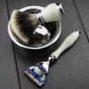 Haryali London Men's Shaving Set with 5 Sided Razor, Silver Tip Badger Brush, Shaving Stand and Shaving Bowl Perfect Shaving Kit view 4