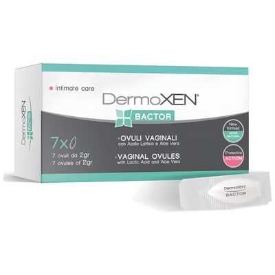 DermoXEN Bactor Suppositories for Bacterial Vaginosis & Yeast Infections | Intimate Care for Itching, Dryness | with Propolis & Aloe | pH Balance | Pregnancy-Safe Intimate Care | 7 Ovules