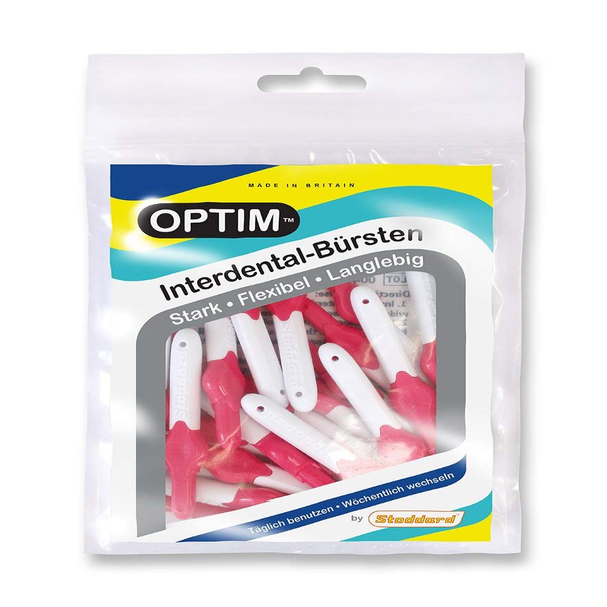Healthing OPTIM Interdental Brushes Pack of 16 Pink 0.4 mm Size 0