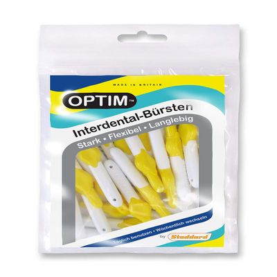 Healthing OPTIM Interdental Brushes Pack of 16 Yellow 0.7 mm Size 4