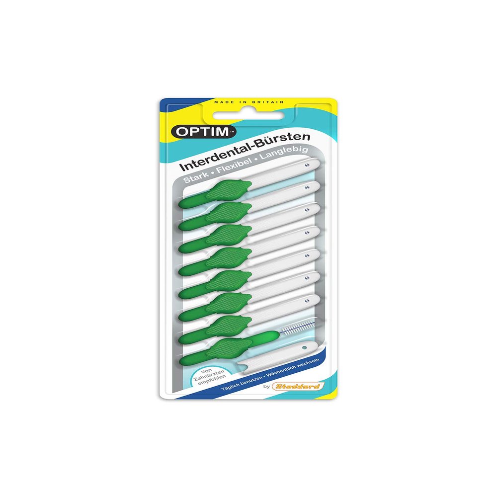 OPTIM Interdental Brushes Pack of 8 Green 0.8 mm Size 5