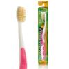 Doctor Plotka's Mouthwatchers Antimicrobial Floss Bristle Silver Toothbrush, Youth, Pink view 1