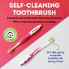 Doctor Plotka's Mouthwatchers Antimicrobial Floss Bristle Silver Toothbrush, Youth, Pink view 4