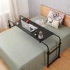 TigerDad Overbed Table with Wheels - End Table - Overbed Desk - Black - 18.1 in x 55.1 in x 25.6 in view 2