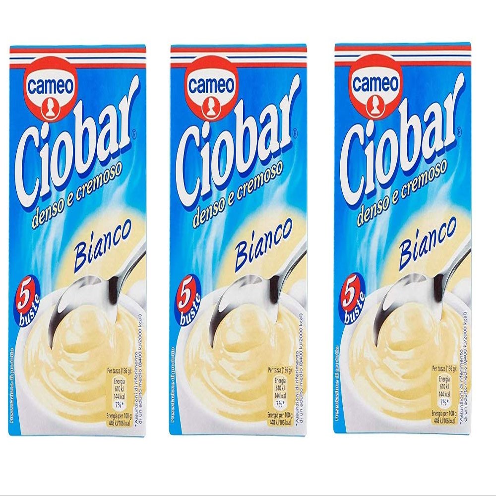3X Cameo Ciobar hot istant White Chocolate 21g 5 Bag