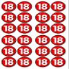 18th Birthday Red 18 Movie Rating Edible Cupcake Toppers - Wafer Cake Disc Decorations (Pack of 24) view 1