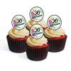 30th Birthday 30 & Fabulous Edible Cupcake Toppers - Wafer Cake Disc Decorations (Pack of 24) view 1