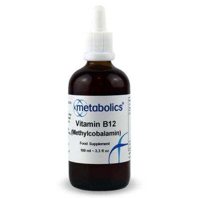 Liquid B12 Methylcobalamin by Metabolics  Vitamin B12 Supplement Containing Only Methylcobalamin & Purified Water  Contributes to The Reduction of Tiredness & Fatigue | Additive Free