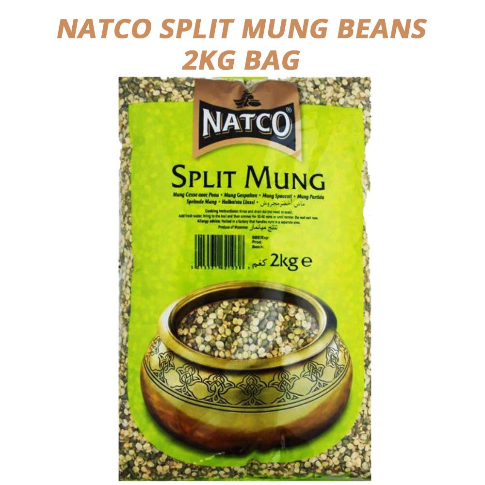 Natco Mung Dal Split | Soups, Stews, Casseroles and Vegetable Dishes | Make The Best Dhal | Moong Beans | Delicious & Vibrant Colour | 2KG Bag