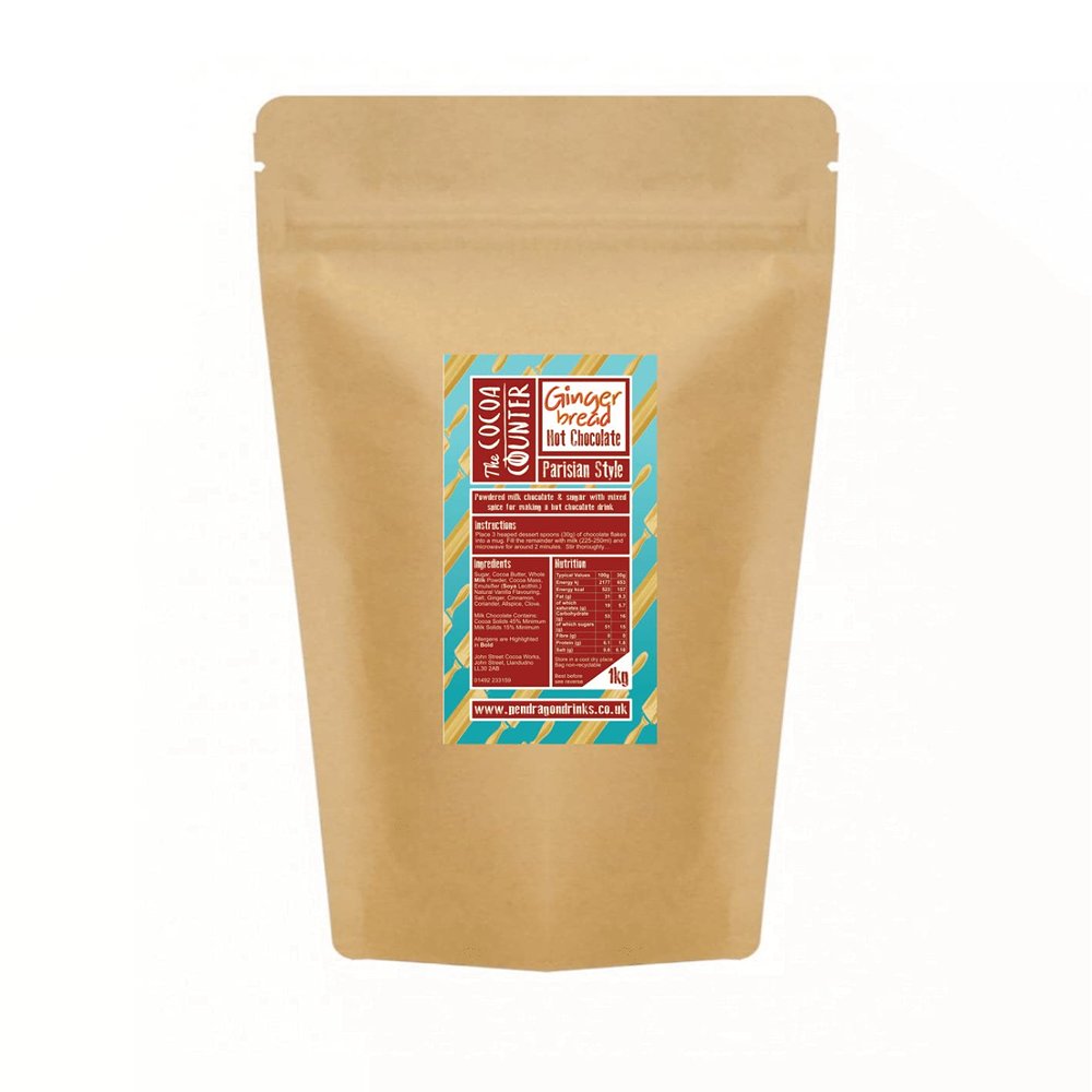 1kg Gingerbread Hot Chocolate Flakes (Parisian Style)