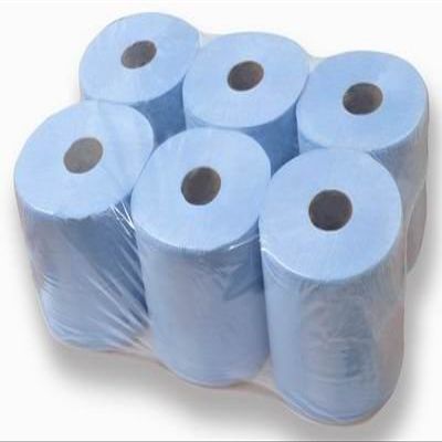 12x Rolls of 2ply Blue Centrefeed Blue Paper Tissue Paper Rolls Brand New