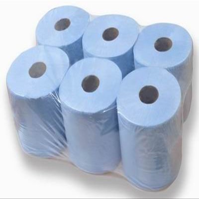12x Rolls of 2ply Blue Centrefeed Blue Paper Tissue Paper Rolls Brand New
