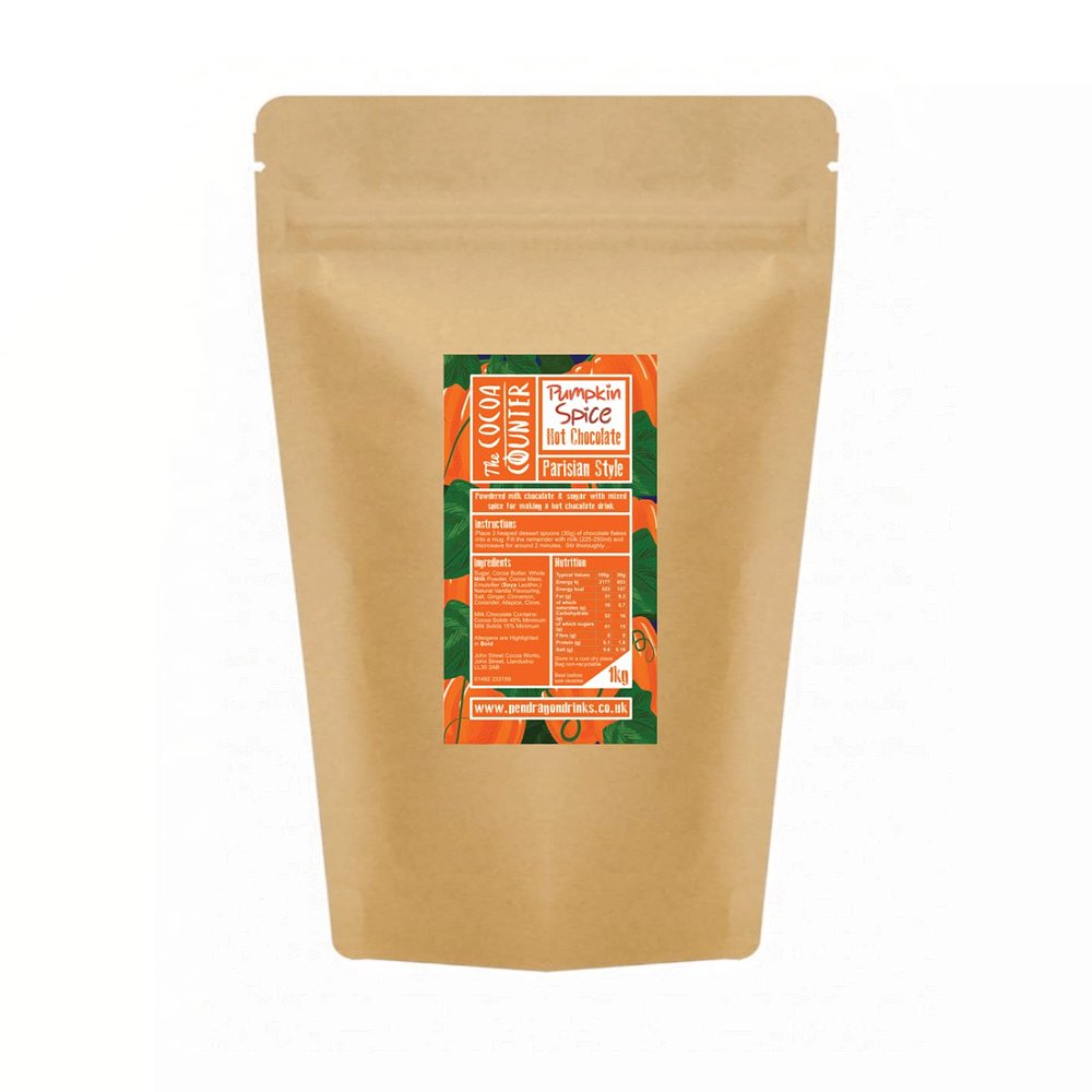 1kg Pumpkin Spice Hot Chocolate (Parisian Style)
