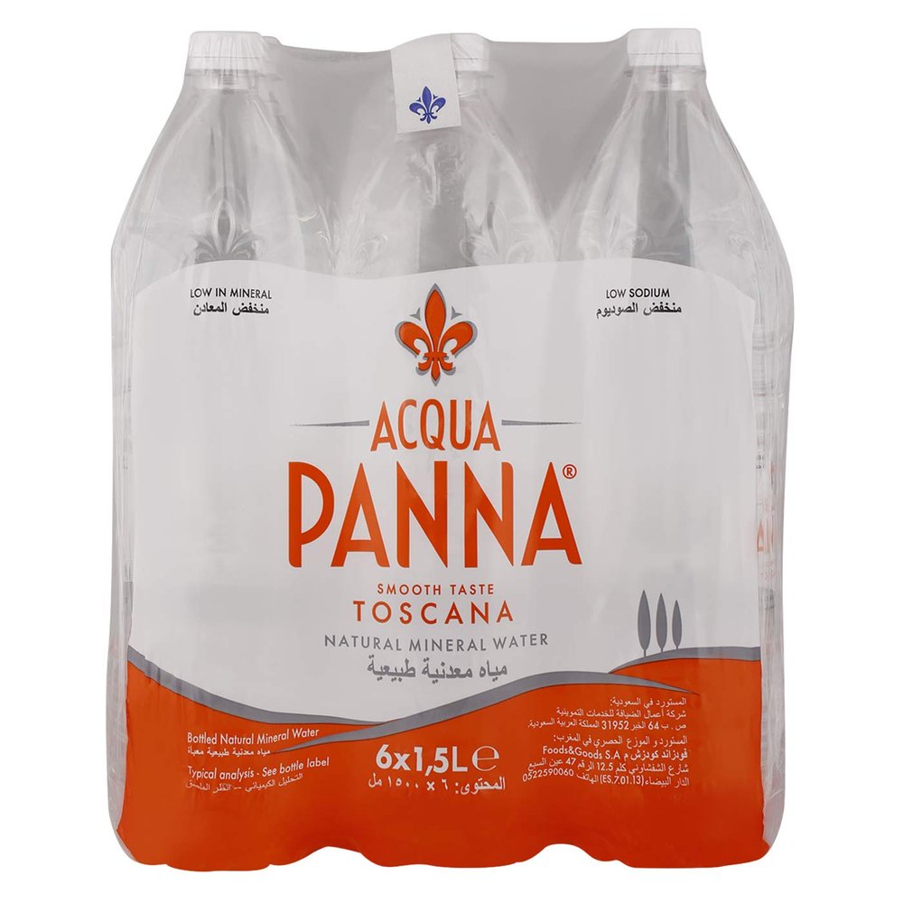 Acqua Panna Toscana Bottled Natural Mineral Water 1.5Litre x 6 Pieces