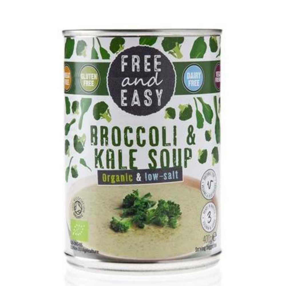Free & Easy Organic Low-Salt Broccoli & Kale Soup 400g