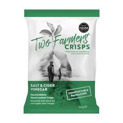 6 x Two Farmers Salt & Vinegar Crisps 40g
