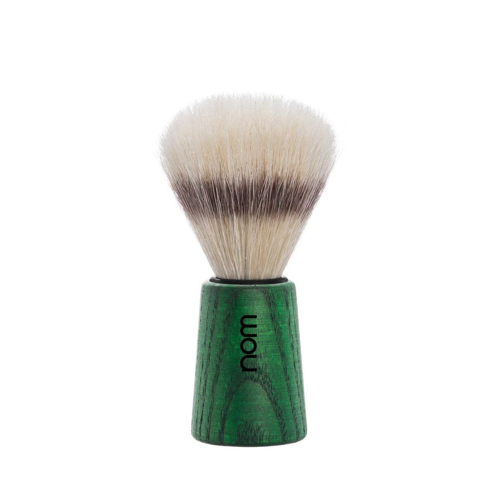 nom Theo Natural Bristle Shaving Brush (Handle: Green Ash)