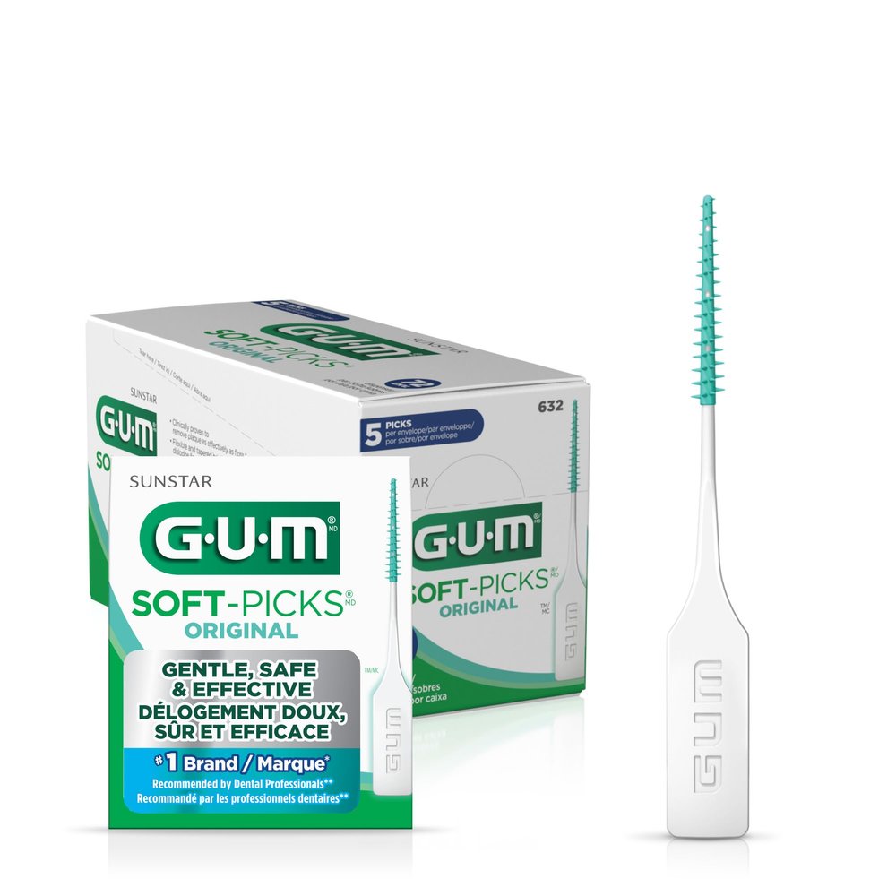 GUM Soft-Picks Original Dental Picks, Item 632 Professional Samples, 5 Soft-Picks Per Pack, 72 Packs