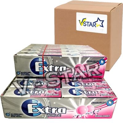 2 Full Packs of WRIGLEY'S EXTRA Chewing Gum (60 Single Packs) (BUBBLEMINT) - VSTAR