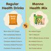 Manna Health Mix | 100% Natural Multigrain Nutrition Drink for Kids | Multi Millet Health Drink Mix Powder 1kg (500g x 2 Packs) | 14 Natural Ingredients view 3