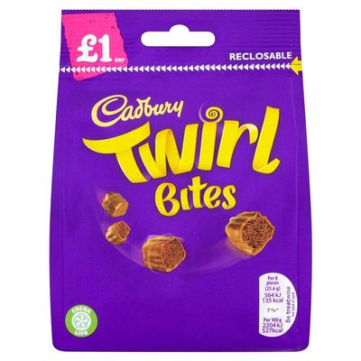 Cadbury Twirl Bites Milk Chocolate Bag, 950 g