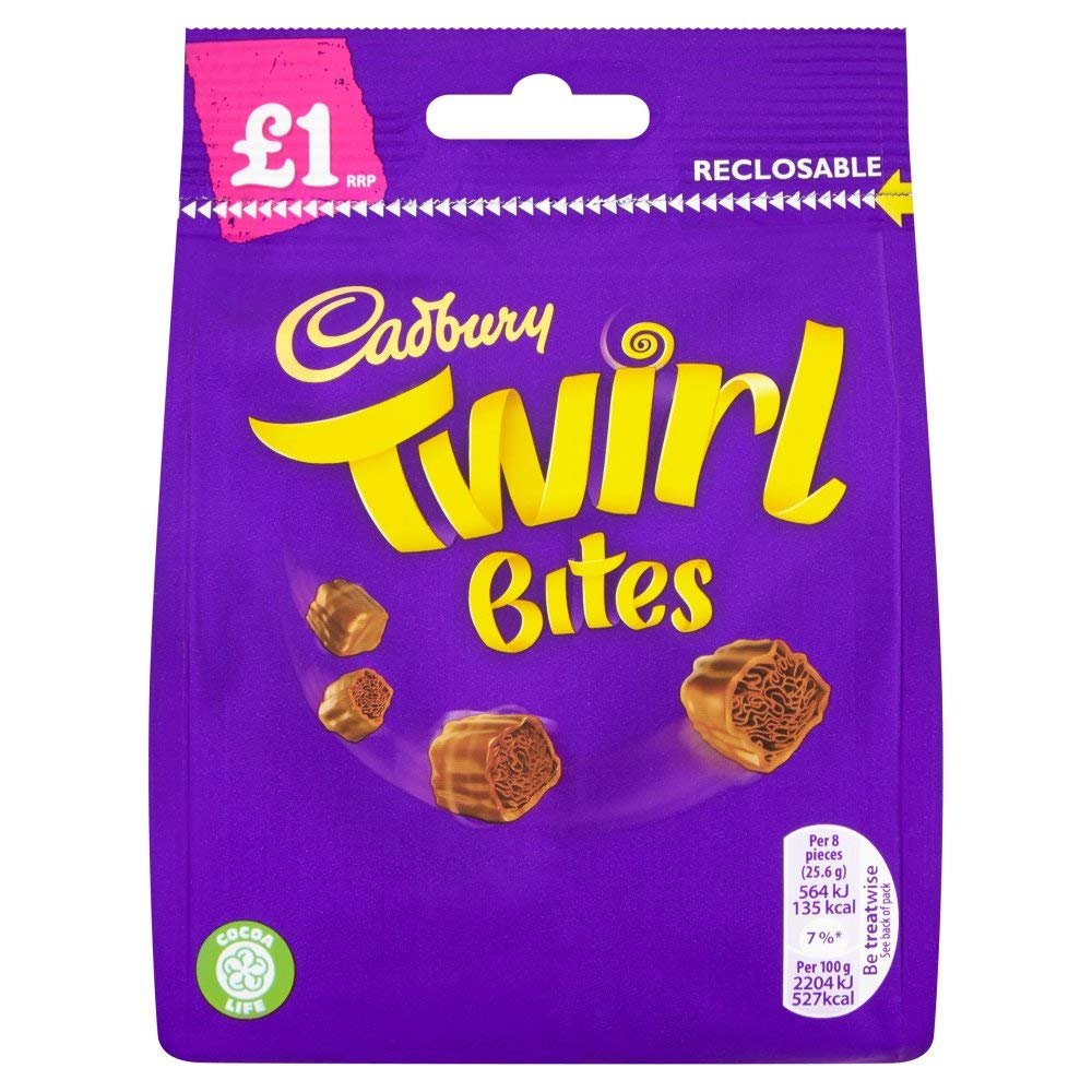 Cadbury Twirl Bites Milk Chocolate Bag, 950 g