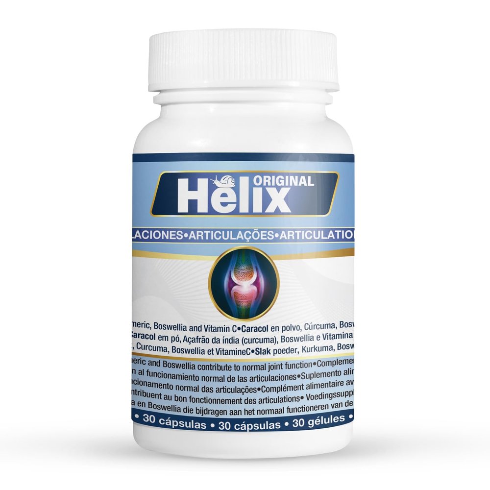 Helix Original - Natural Joint Pain Food Supplement | Vitamins with Turmeric, Boswelia, Snail Extract and Vitamin C for Collagen Formation | 1 Bottle (30 Capsules)