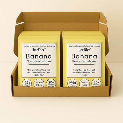 KeeDiet 20x Banana Meal Replacement Shakes  High Protein, Low Calorie Diet Shake  Slimming Meal Plan  Exante & SlimFast Alternative  UK Brand