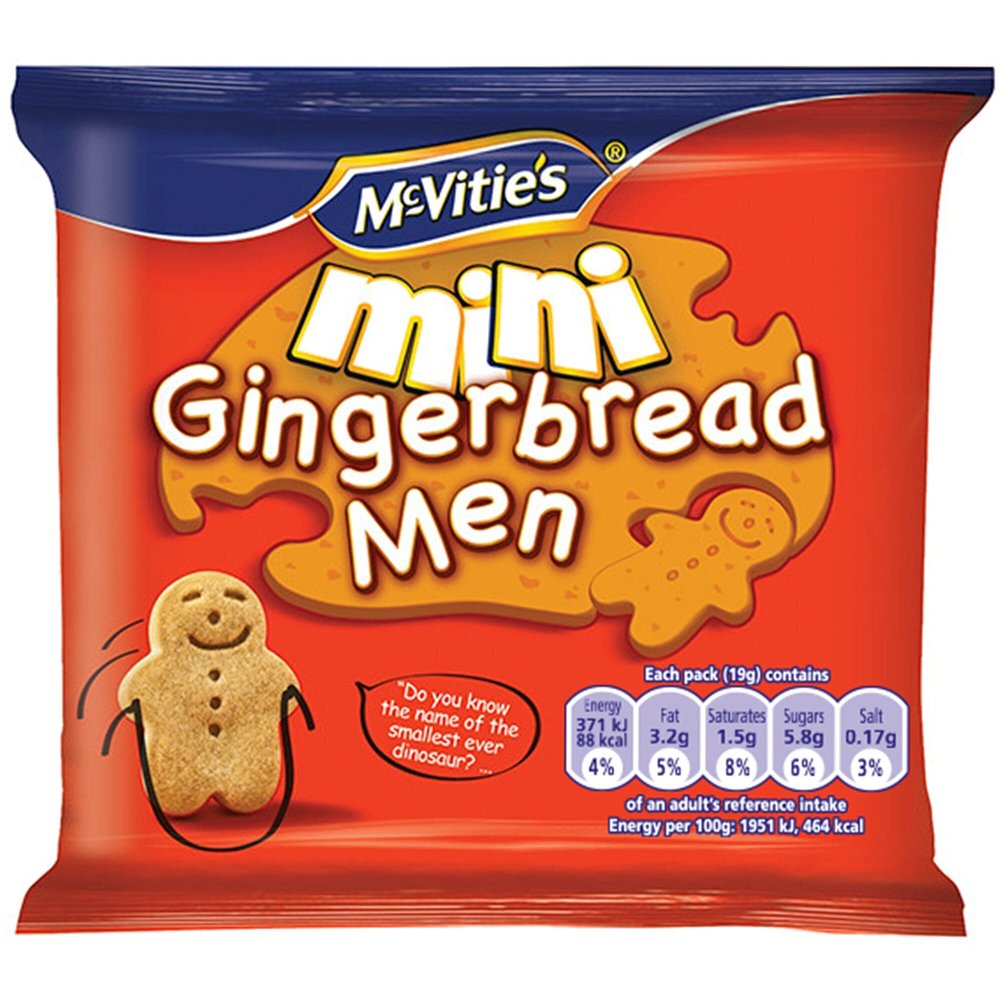 McVities Mini Gingerbread Men Biscuits - 100x19g