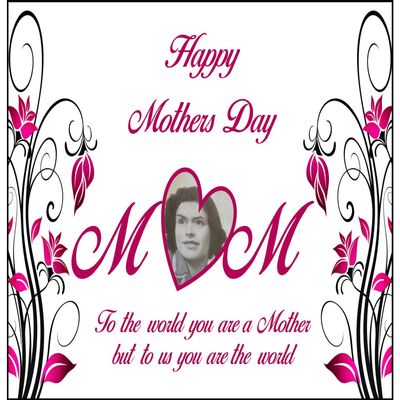 10" x 8 Mothers Day photo cake topper printed edible icing personalised