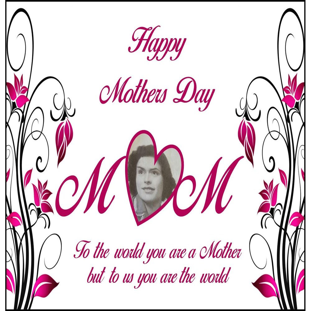 10" x 8 Mothers Day photo cake topper printed edible icing personalised
