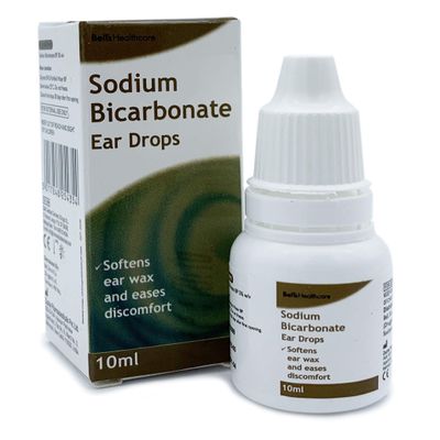 10 Packs of Sodium Bicarbonate 10ml Ear Drops Softens Ear Wax and Eases Discomfort