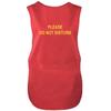 Workwear World 'Medication in Progress' Front/Back Printed Text Medical Care Home Tabard (Red with Yellow Print, L) view 2