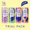 DASH Water Mixed Pack x 16 Flavoured Sparkling Spring Water Raspberry, Lime, Grapefruit, Peach Infused with Wonky Fruit (16 x 330ml cans) view 4