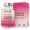 Vitamin B Complex High Strength - Includes Essential Multi B-Vitamins B12, Vitamin B6, Vitamin B1, Vitamin B5 Pantothenic Acid, Niacin, Biotin, Folate, Riboflavin, Inositol - (180 Capsule Supply) view 1