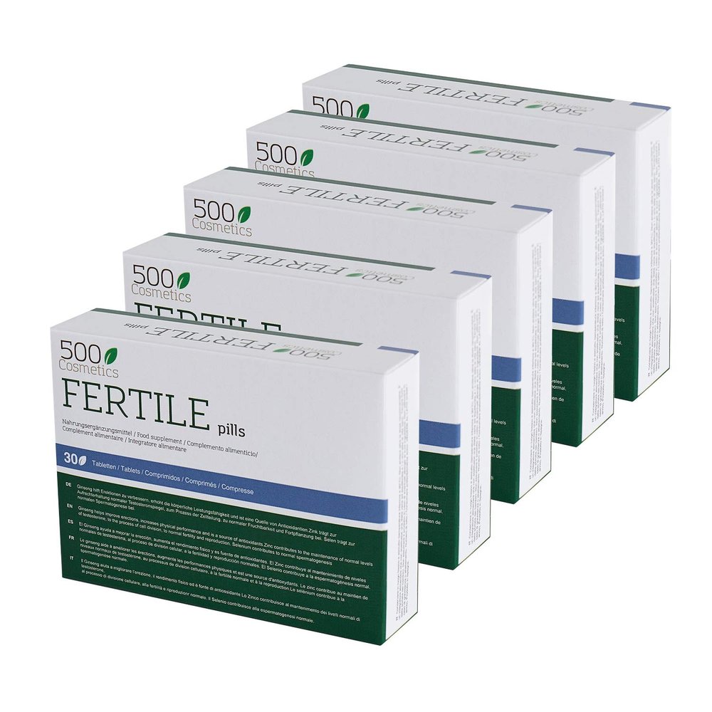 500Cosmetics Fertile - Natural Complement to Increase Fertility, Quality and Volume of Sperm - Made in The EU - 30 Tablets. (5)