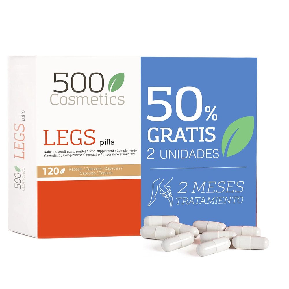 500Cosmetics Legs - Natural Capsules to Prevent and Eliminate Varicose Veins - Improves Blood Circulation and Reduce Swelling - with Horse Chestnut - Made in The EU. (2)