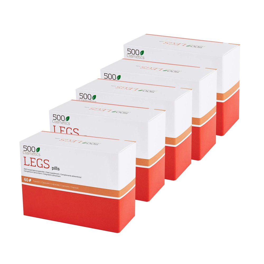 500Cosmetics Legs - Natural Capsules to Prevent and Eliminate Varicose Veins - Improves Blood Circulation and Reduce Swelling - with Horse Chestnut - Made in The EU. (5)