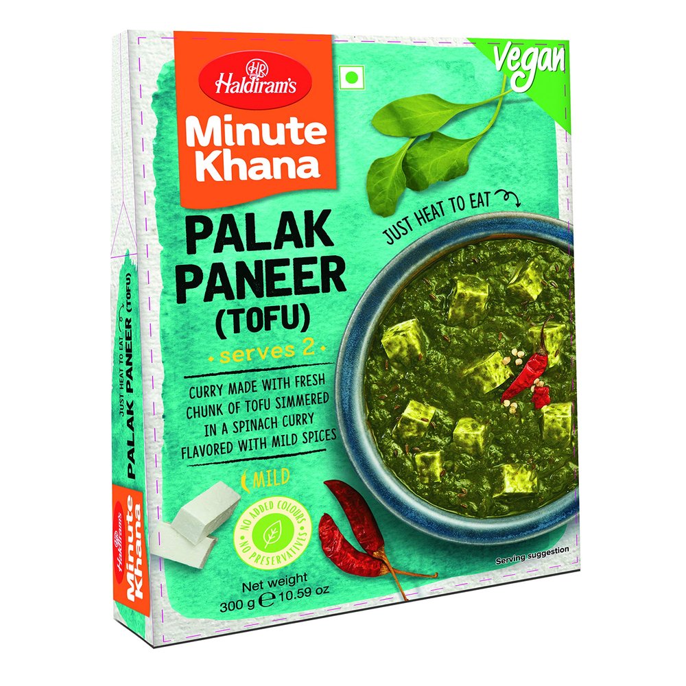 Haldiram's Palak Paneer 300 GMS (Vegan / Tofu)