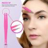 Alfaly Tweezers Set - Professional Stainless Steel 5-Piece Precision Tweezer for Men & Women - Great for Facial Hair Removal, Eyebrow Shaping, Splinters & Ingrown (Pink) view 3