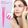 Alfaly Tweezers Set - Professional Stainless Steel 5-Piece Precision Tweezer for Men & Women - Great for Facial Hair Removal, Eyebrow Shaping, Splinters & Ingrown (Pink) view 4