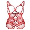 Plus Size Lingerie for Women Sexy Lingerie Bodysuit One-Piece Teddy Black, Wine Red, XXXXL view 2