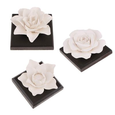 Backbayia Ceramic Flower Essential Oil Diffuser Humidification and Atomization Fresh for Spa Room