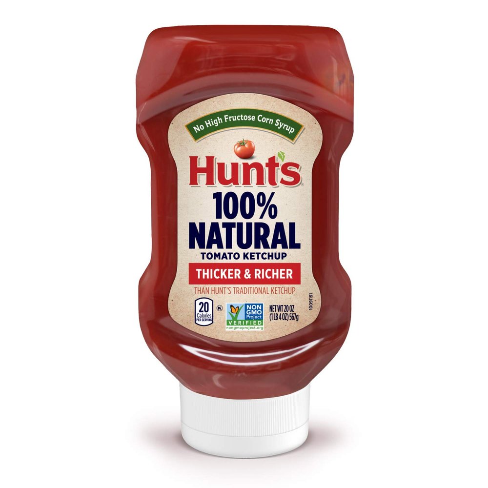 Hunt's 100% Natural Thicker & Richer Tomato Ketchup 567g (Pack of 2)